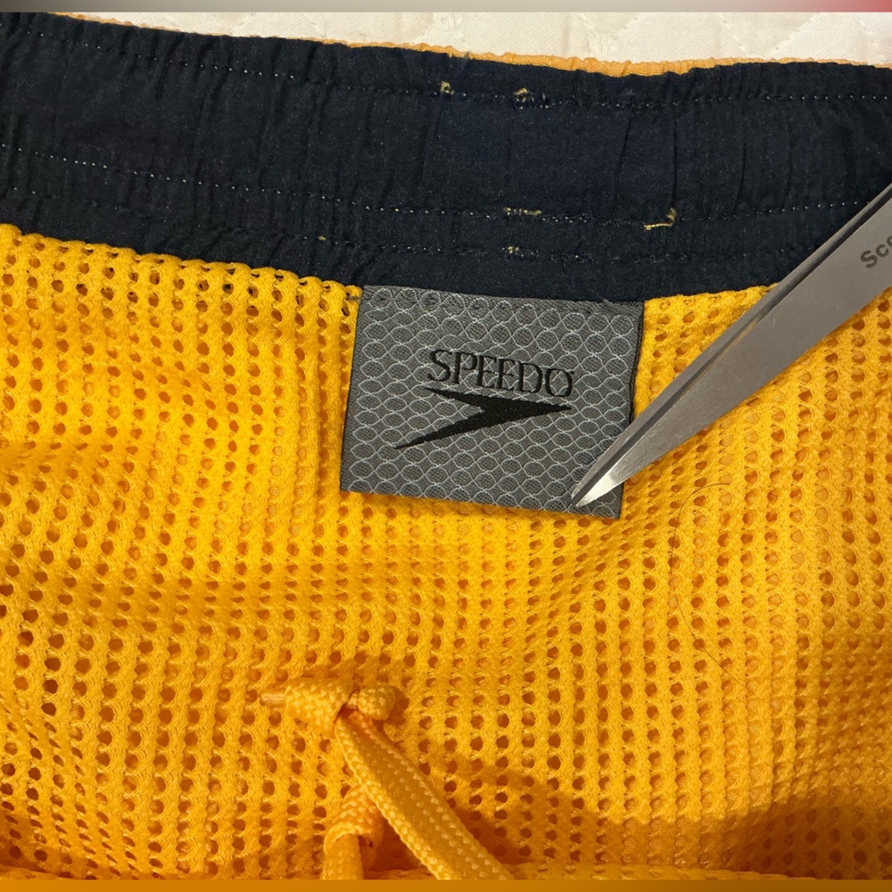 Speedo Men’s Yellow Orange Swim Trunks Board Shorts XL-XXL - Picture 3 of 11